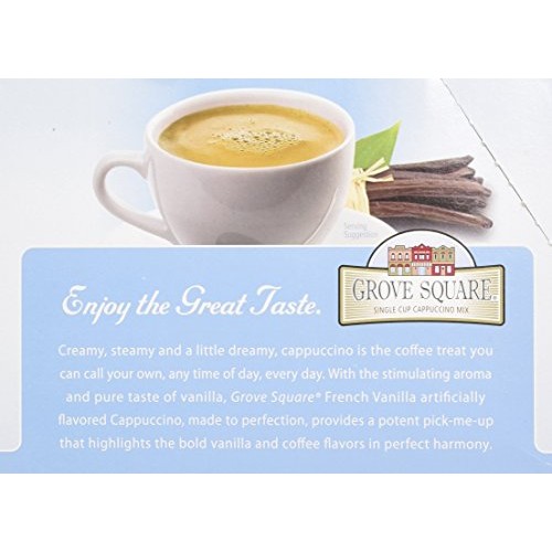 Grove Square Cappuccino Cups, French Vanilla, Single Serve Cup F