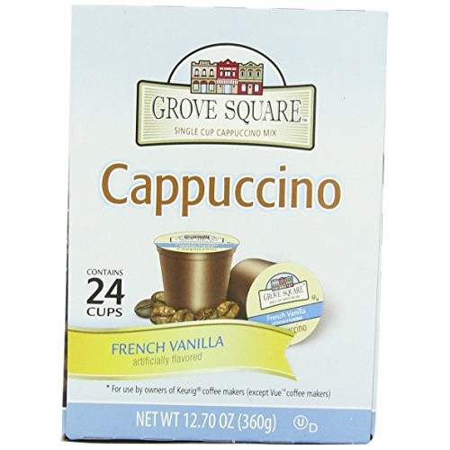 Grove Square Cappuccino, French Vanilla, 24 Count Single Serve C