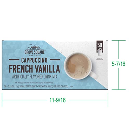 Grove Square Cappuccino Pods, French Vanilla, Single Serve Pack