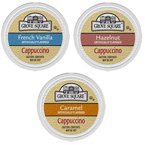 Grove Square Cappuccino Variety Pack, 72 Single Serve Cups