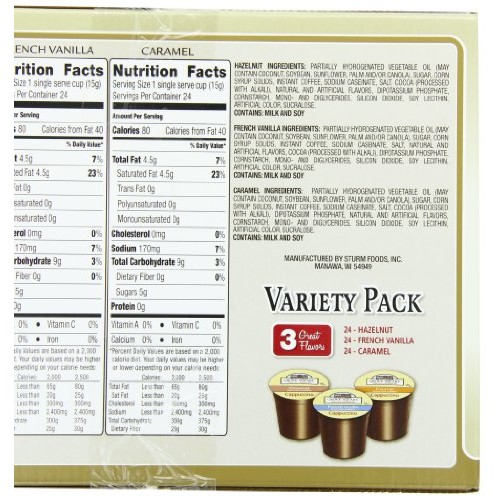 Grove Square Cappuccino Variety Pack, 72 Single Serve Cups