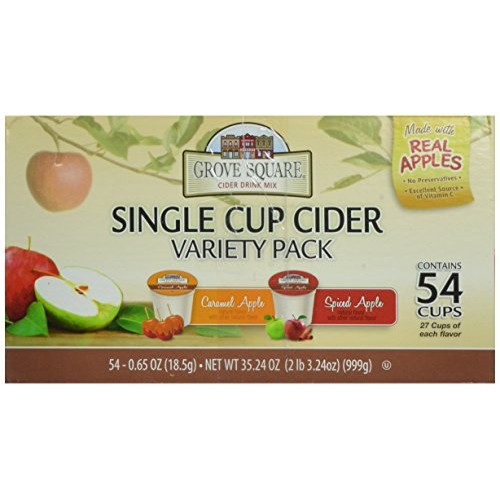 Grove Square Cider Single Serve Cups Variety Pack, 54 Count Pac
