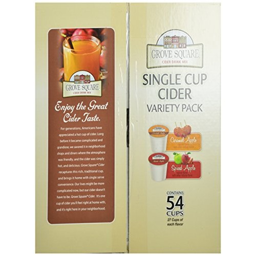 Grove Square Cider Single Serve Cups Variety Pack, 54 Count Pac