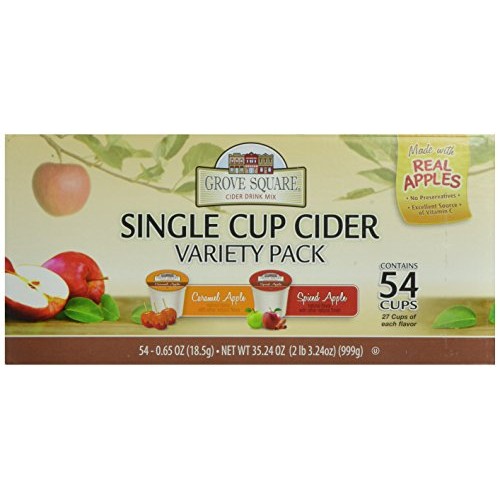 Grove Square Cider Single Serve Cups Variety Pack, 54 Count Pac