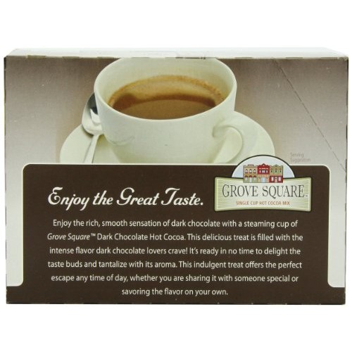 Grove Square Hot Cocoa Dark Chocolate, 24 Single Serve Cups
