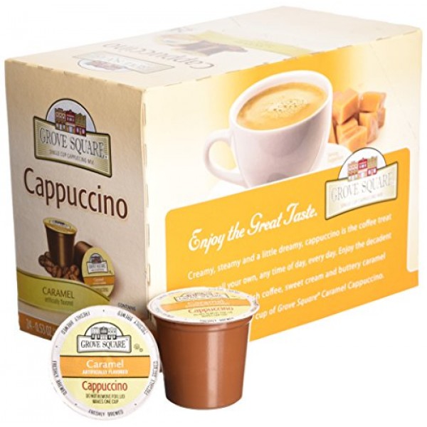 Grove Square Single Serve Caramel Cappucino Single serve cup 24 ...