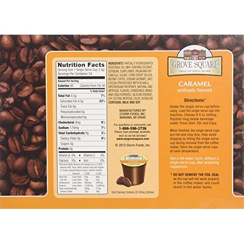Grove Square Single Serve Caramel Cappucino Single Serve Cup 24