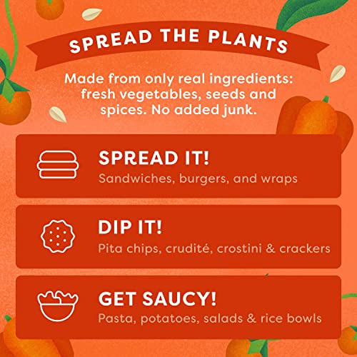 Growee Foods Vegan Three Pepper Spread & Dip, Made from Sweet Re...