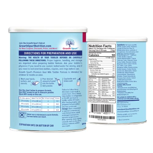 Goat Milk Toddler Formula – Growth Spurt Powdered Goats Milk To