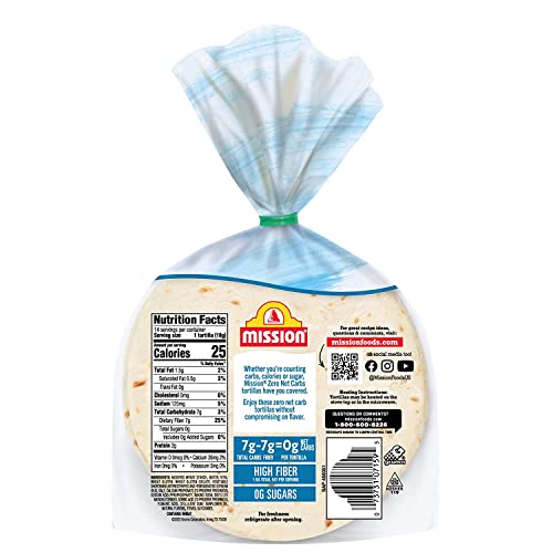 Mission Guerrero Zero Carb 0g Net Carbs - Keto Certified - 4.5 ...