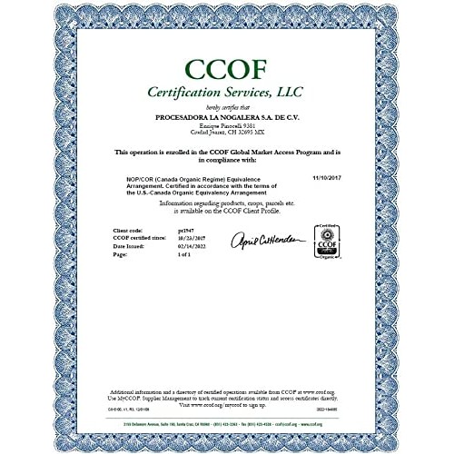 La Nogalera Organic - USDA and CCOF Certified Organic Shelled Pe...