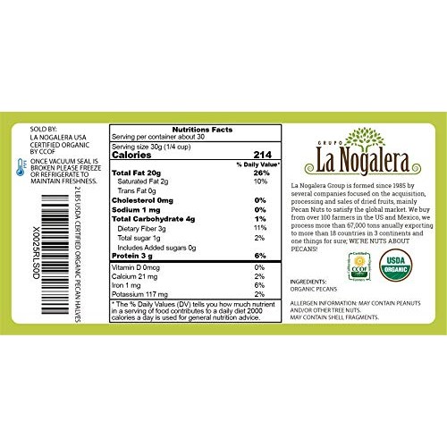 La Nogalera Organic - USDA and CCOF Certified Organic Shelled Pe...