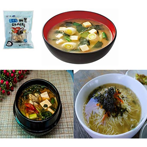 Dried Mix Seafood, Anchovy Kelp Dashi Pack, Made In Korea 16Gx