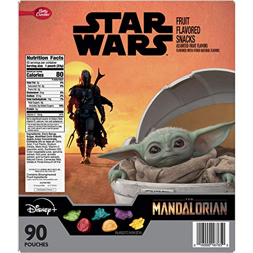 Star Wars Mandalorian Fruit Snacks, Assorted Fruit 90 Pack