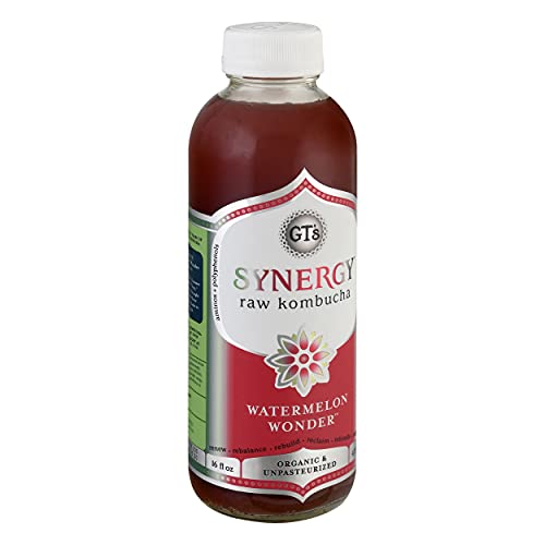 Gts, Kombucha Synergy Watermelon Wonder, 16 Fl Oz, 12 Pack