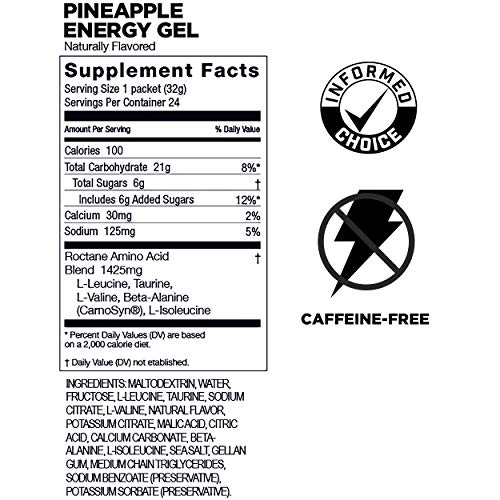 Gu Energy Roctane Ultra Endurance Energy Gel, 24-Count, Pineapple