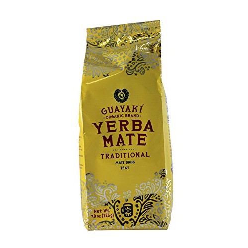 Guayaki Traditional Yerba Mate, 75 Tea Bags 7.9Oz Pack Of 2