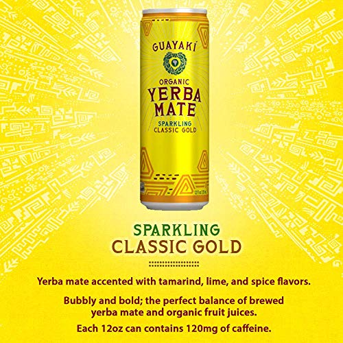 Guayaki Yerba Mate, Classic Gold, Organic Sparkling Alternative