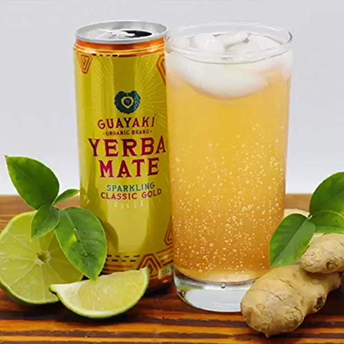 Guayaki Yerba Mate Classic Gold Sparkling Mate, 12 Fluid Ounce -