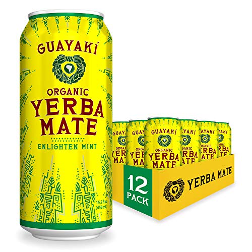 Guayaki Yerba Mate, Organic Drink, Enlighten Mint, 15.5 Ounce Ca
