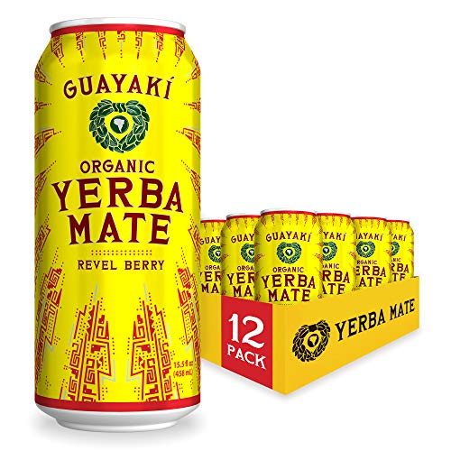 Guayaki Yerba Mate, Organic Drink, Revel Berry, 15.5 Ounce Cans