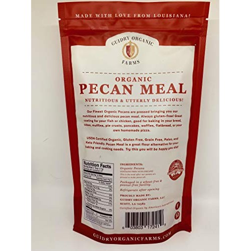 Guidry Organic Farms Pecan Meal, Usda Certified Organic, 16 Oz.