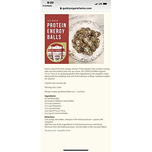 Guidry Organic Farms Pecan Meal, Usda Certified Organic, 16 Oz.