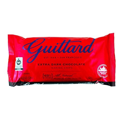 E Guittard 63% Extra Dark Chocolate Chip, 11.5-Ounce Pack Of 4