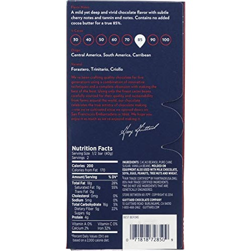 Guittard, 64% All Natural Cocoa Baking Bars, Semi Sweet, 6Oz Pac