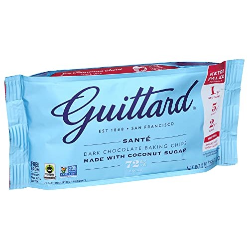 GUITTARD 72% Sante Dark Chocolate Baking Chips, 9 OZ