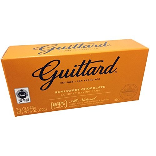Guittard, 64% All Natural Cocoa Baking Bars, Semi Sweet, 6Oz Pac