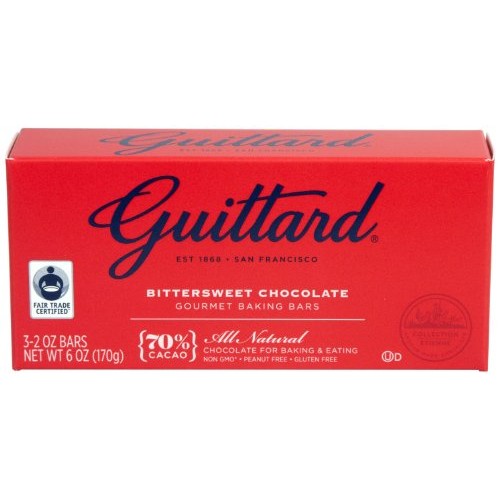 Guittard Chocolate Gourmet Baking Bars, Bittersweet, 6 Ounce Pa...