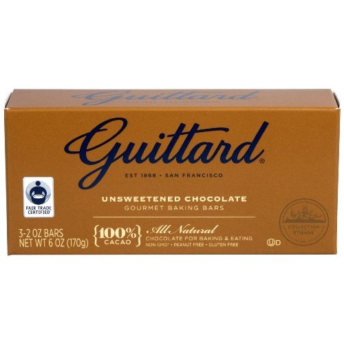 Guittard Chocolate Gourmet Baking Bars, Unsweetened Chocolate, 6...