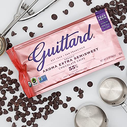 GUITTARD Organic WTG Akoma Semisweet Chocolate Chips, 12 OZ