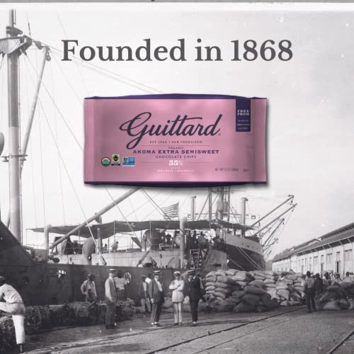 GUITTARD Organic WTG Akoma Semisweet Chocolate Chips, 12 OZ