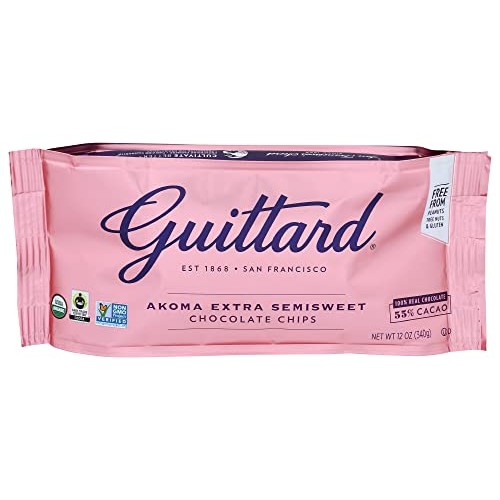 GUITTARD Organic WTG Akoma Semisweet Chocolate Chips, 12 OZ