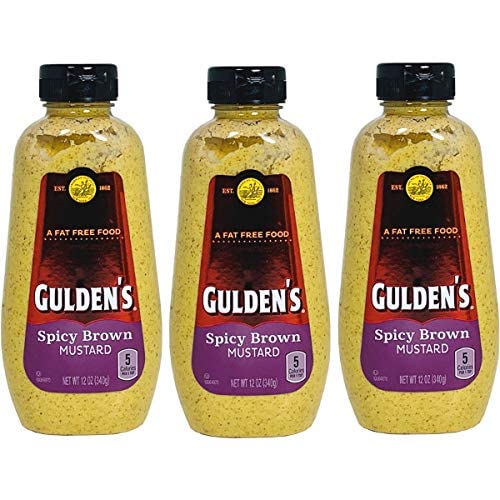 Guldens, Spicy Brown Mustard, 12oz Bottle Pack of 3