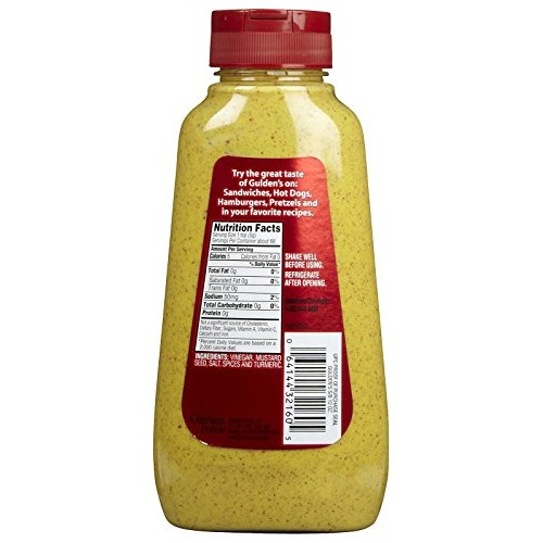 Guldens Squeeze Brown Mustard, 12 oz, 6 pk