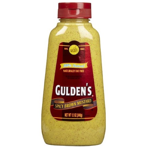 Guldens Squeeze Brown Mustard, 12 oz, 6 pk