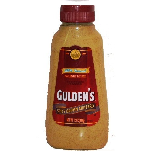 Guldens 100 % Natural Spicy Brown Mustard - 12 Oz Squeeze Bottle