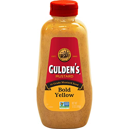 Guldens Bold Yellow Mustard Squeeze Bottle, Keto Friendly, 12 O