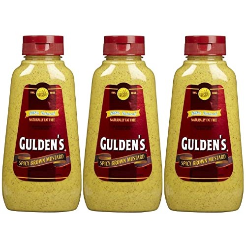 Guldens Spicy Brown Mustard, 8 Ounce Bottle Pack of 3