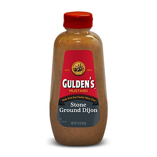 Guldens Stone Ground Dijon Mustard Squeeze Bottle, Keto Friendl