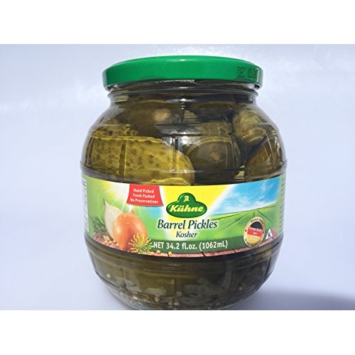 Kuehne Former Gundelsheim Kosher Pickle In Glas Barrel Jar 106