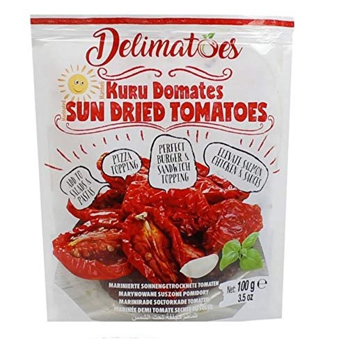 Gurme212 Delimatoes Marinated Sun Dried Tomatoes In Oil 3.5Oz Pouch