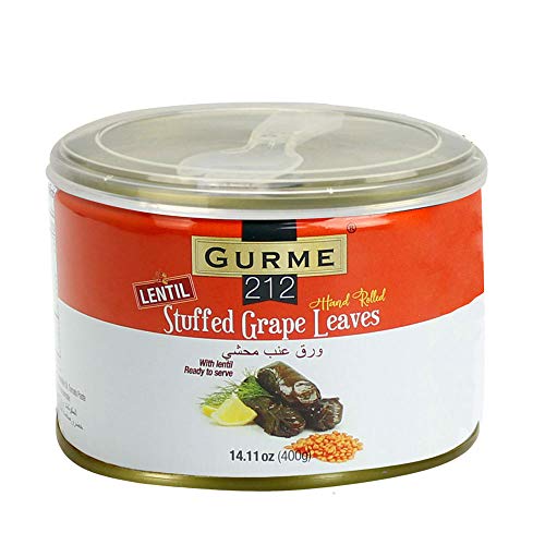 Gurme212 Lentil Stuffed Grape Leaves 14 Oz Can