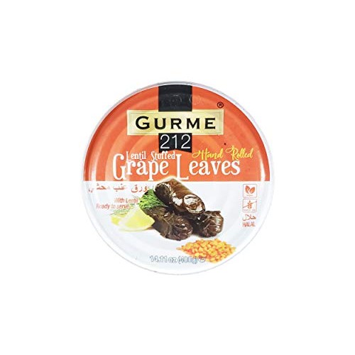 Gurme212 Turkish Hand Rolled Lentil Stuffed Grape Leaves - Vegan