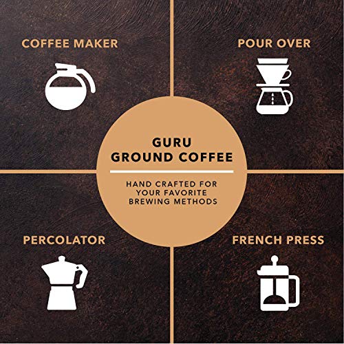 Guru Coffee Company Ground Coffee Light Roast, Caramel Cream Fla