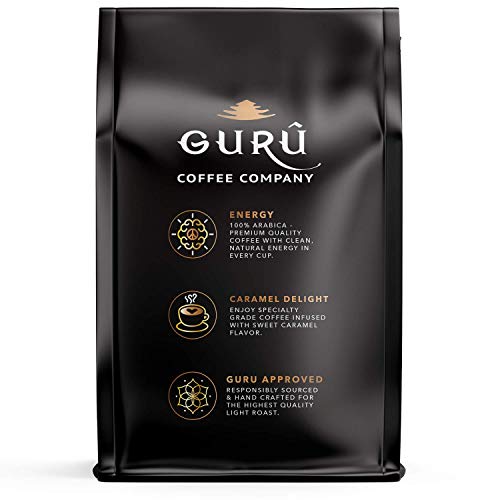 Guru Coffee Company Ground Coffee Light Roast, Caramel Cream Fla