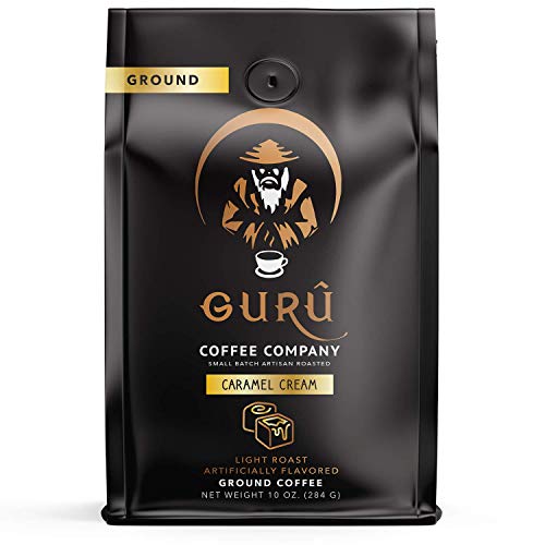 Guru Coffee Company Ground Coffee Light Roast, Caramel Cream Fla